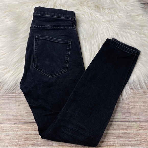 Everlane Denim - Everlane 26 Midrise Black Grey Ankle Jeans